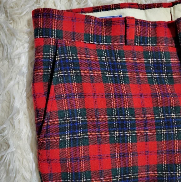Pendleton Red and Black Dress Pants with Straight Leg Cut